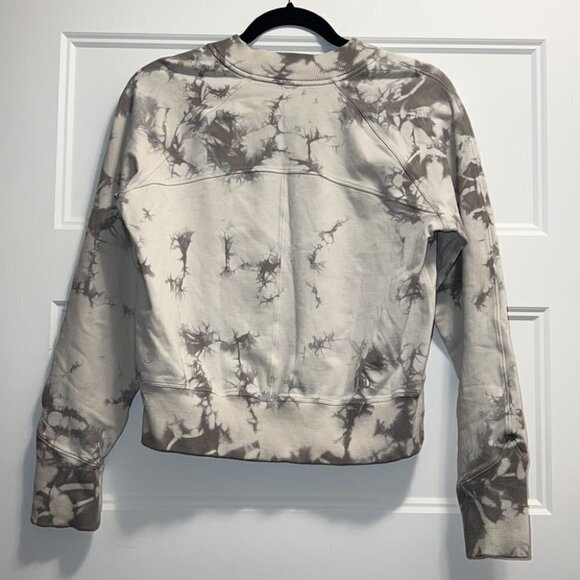 Lululemon Ready to Roll Crew Shibori Dove Grey Cement Grey sweatshirt sz Medium - Picture 7 of 13